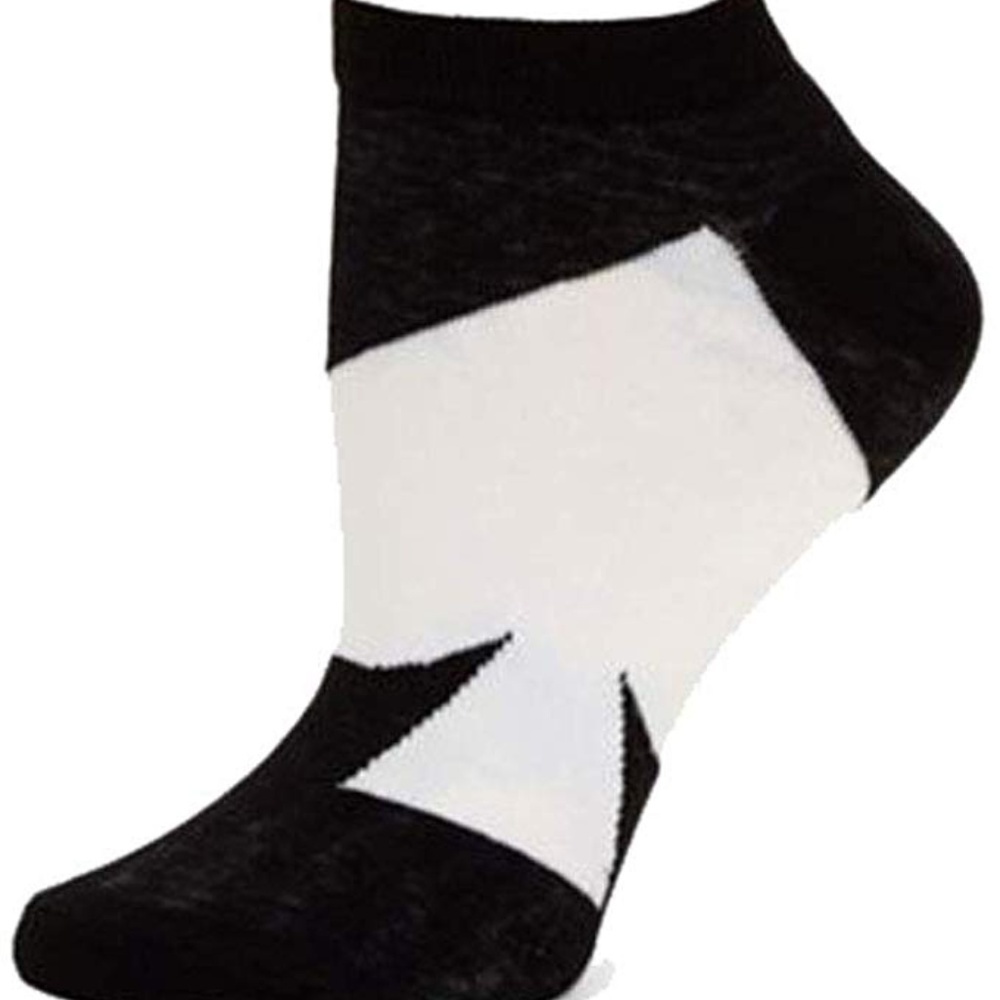Kate Spade No Show Spades  Socks Black/White